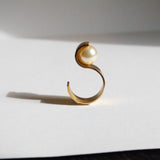 Bague S en vermeil avec perle 10 mm – Atelier Grandval.